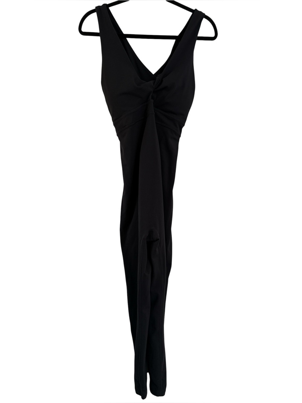 Fabletics Oasis Twist Front Black Jumpsuit - Picture 3 of 9